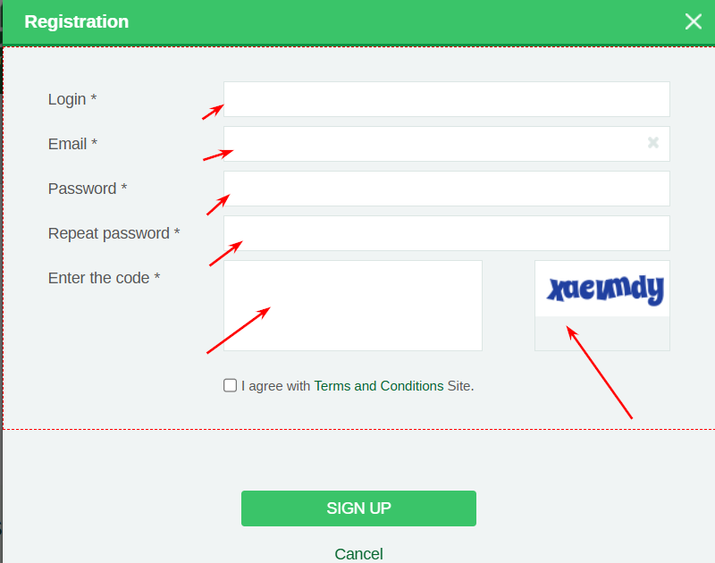 Create your own public opinion poll: Enter the required registration details